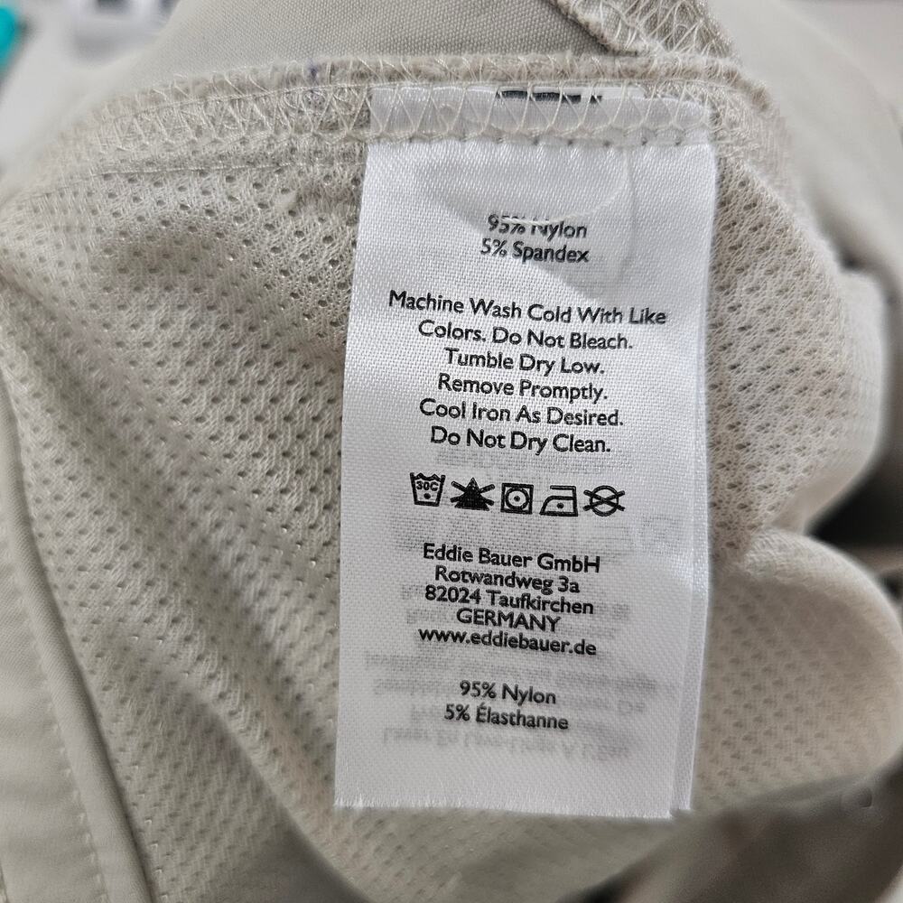 EDDIE BAUER Women's Ranier Hiking Fitted Mid Rise Khaki Short Size 14 - Picture 6 of 7